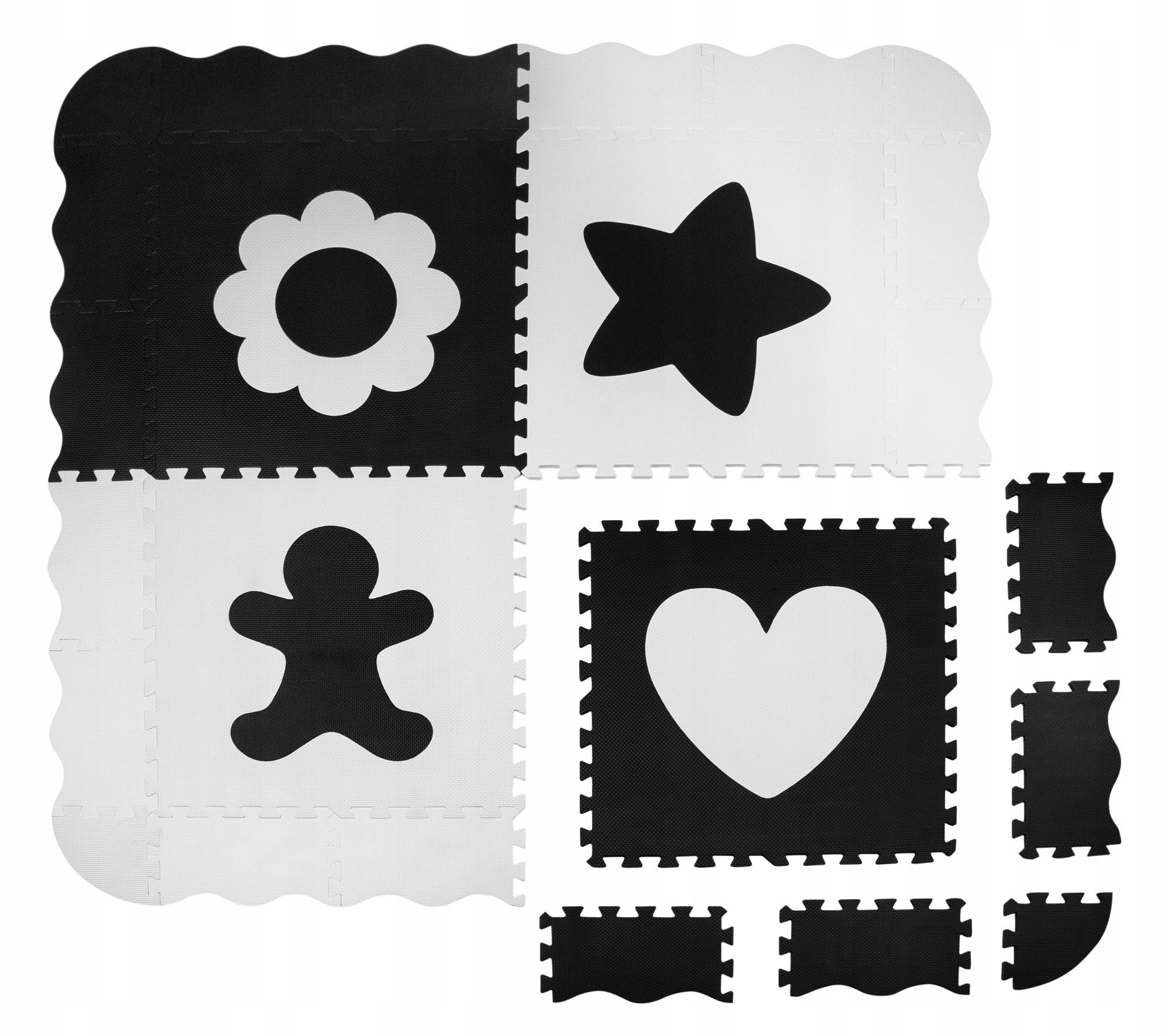 PUZZLE MATA PIANKOWA KONTRASTOWA EDUKACYJNA KOJEC GRUBA 150X150 28 EL. Kod producenta --