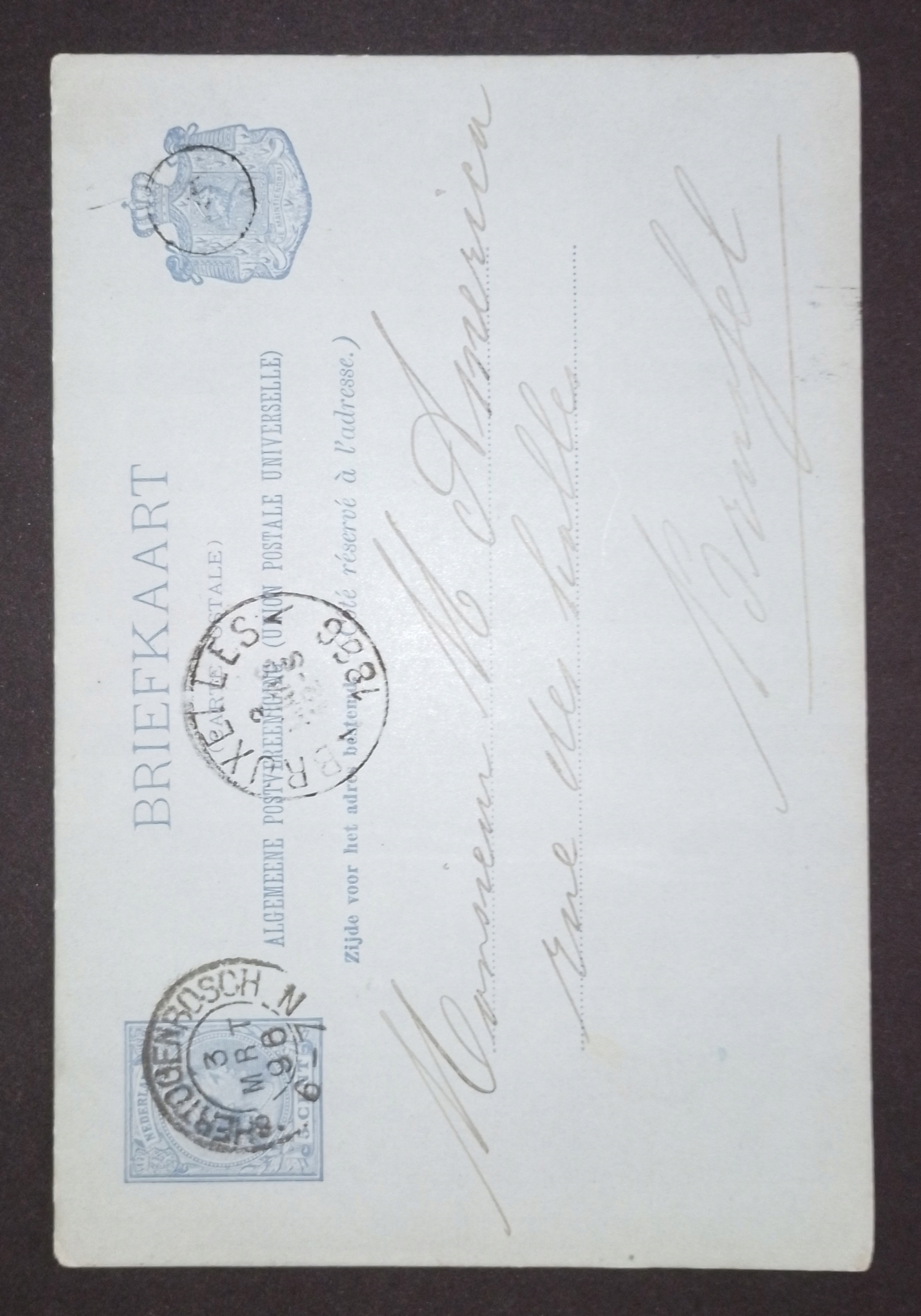 Karta-5 Holandia 1896r.