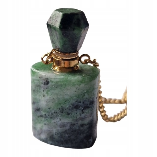 Zoisyt S Přírodním Rubínem Náhrdelník Závěsná Parfémovka Kámen Hojnosti