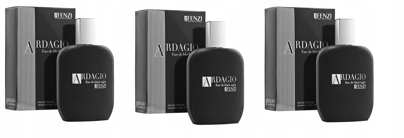JFenzi Ardagio Eau De Black Night Men 3x100ml Edp