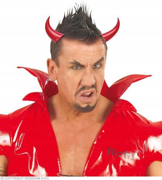OPASKA ROGI DIABŁA MAŁE CZERWONE DIABEŁEK DIABEŁ UNISEX DODATEK HALLOWEEN Marka Widmann