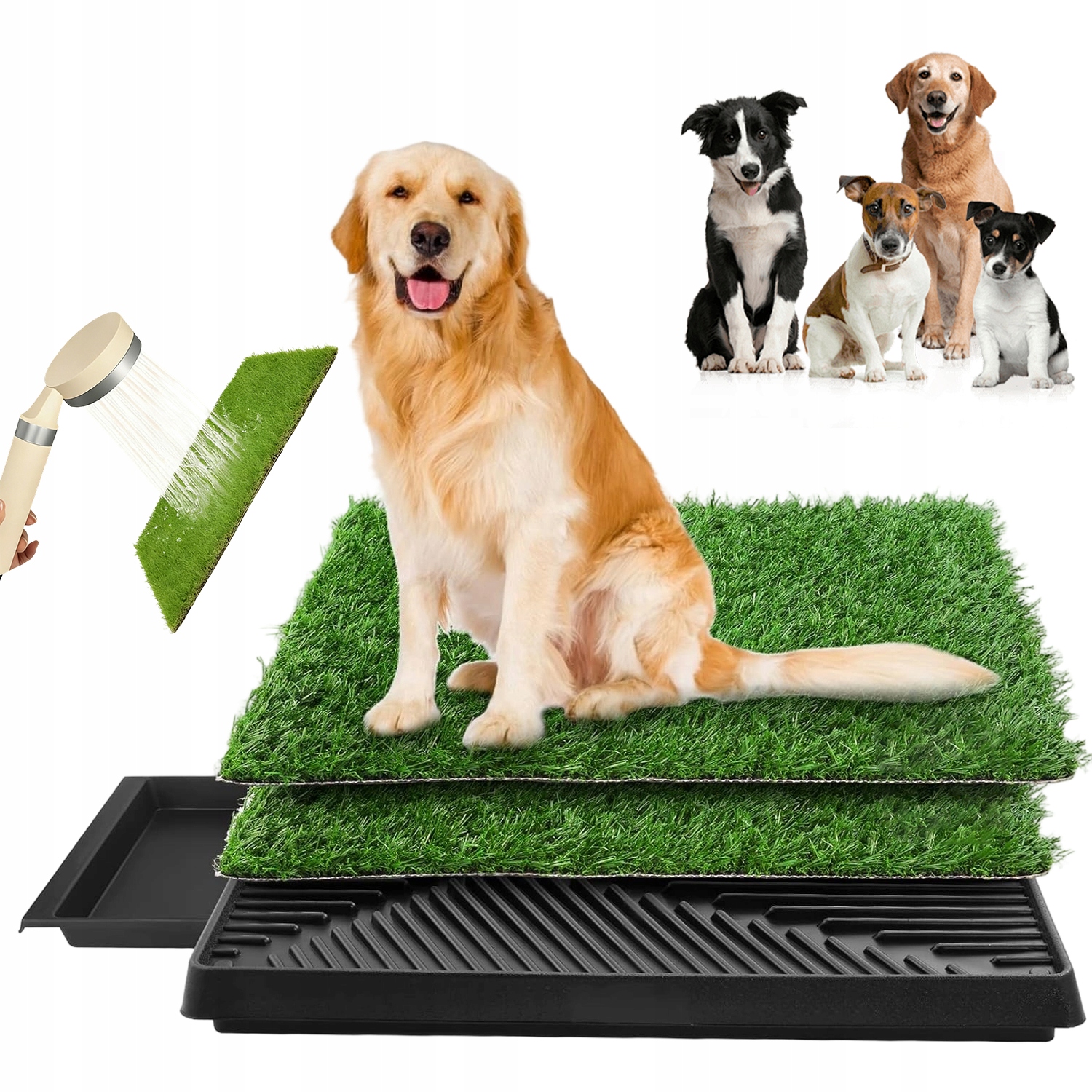 Záchody S 2 Trávami Pro Psa Toaleta Pro Štěňata Podložka Pro Výuku Záchod