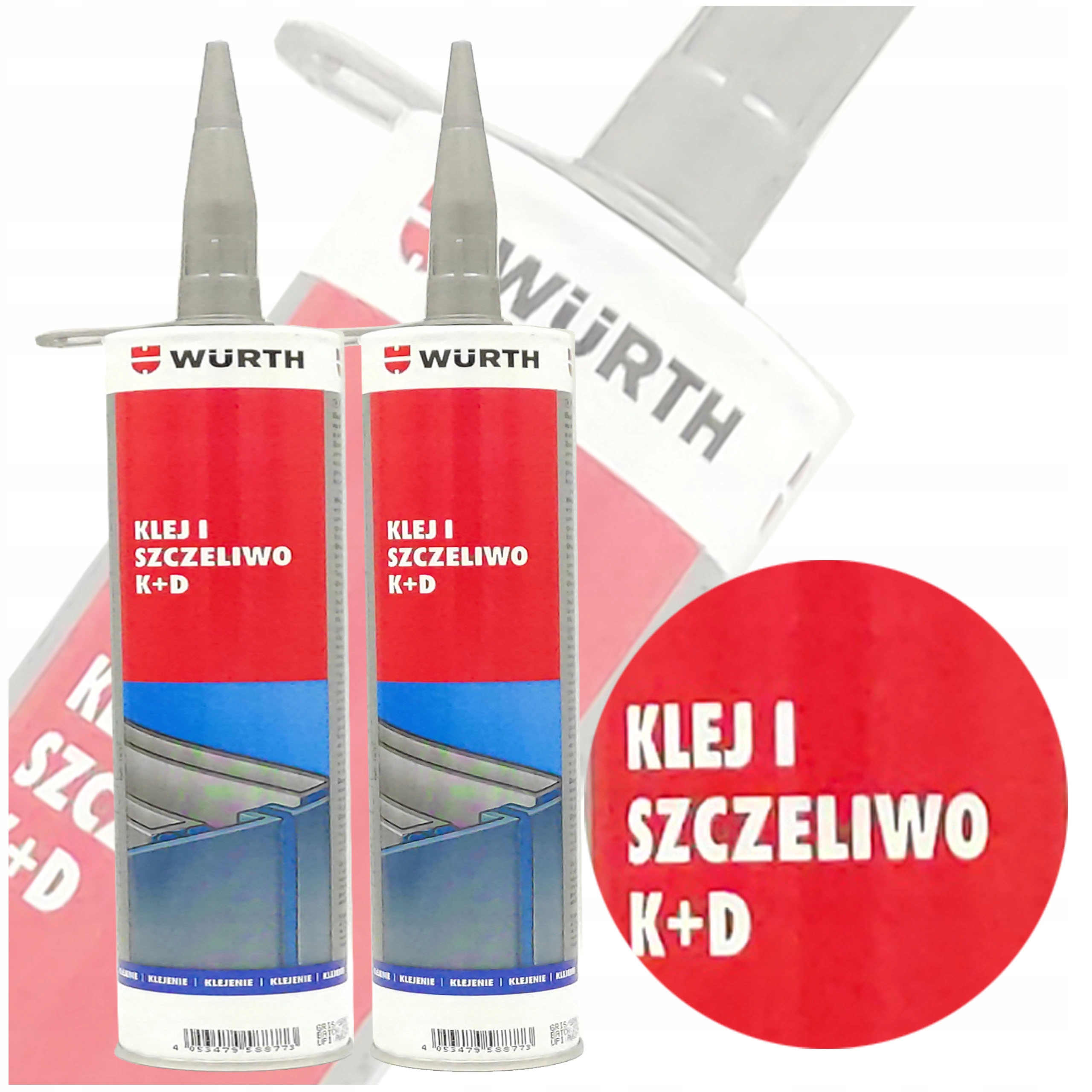 Klej Szczeliwo K+d Uszczelniacz Szary do Metalu Drewna Tworzyw Zestaw 2 szt