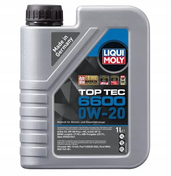 LIQUI MOLY TOP TEC 6600 0W20 C5 API SN PLUS RC 8L Kod producenta 21410