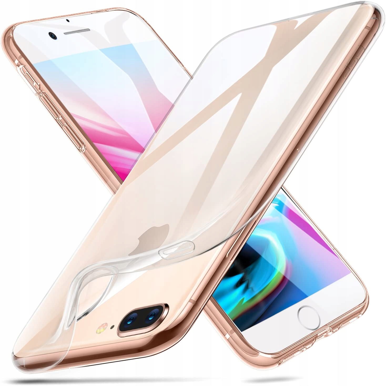 

Etui do Iphone 7+ 8+ Przezroczyste Slim Szkło