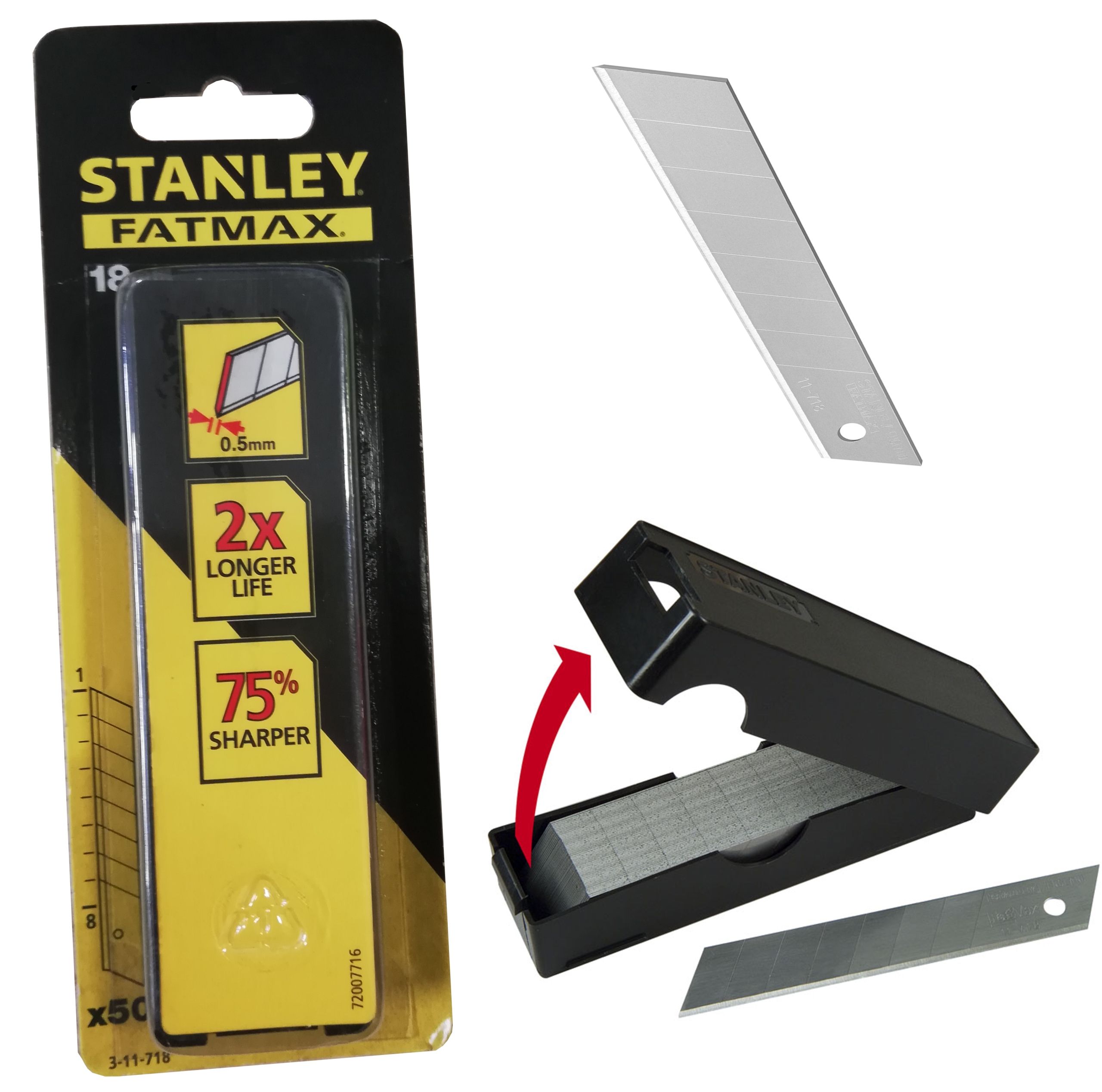 

Ostrza Łamane 18MM 50SZT +2X Żywotność Stanley