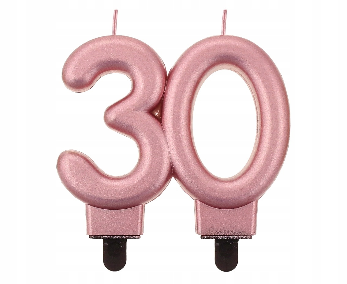 

Świeczka Liczba 30 na Tort Rosegold Metalik