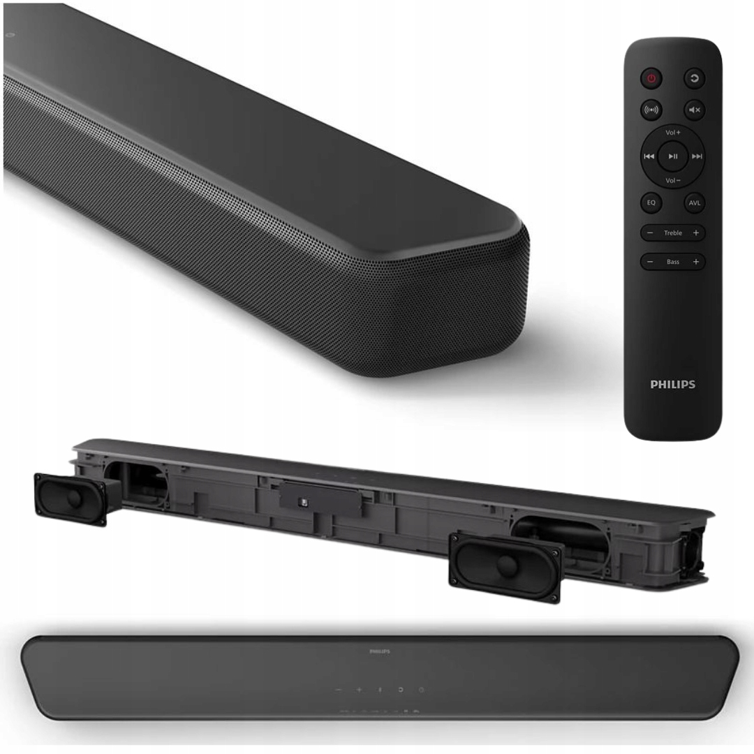 Soundbar Philips TAB5109 Dts Hdmi Arc Virtual X 120W montážní držáky