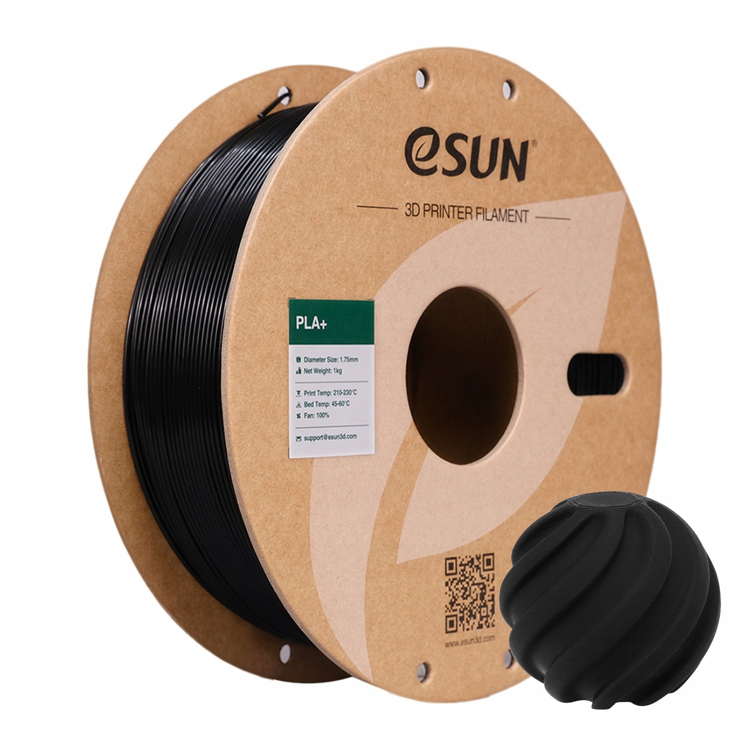 Filament PLA eSUN 1,75 mm 1000 g czarny
