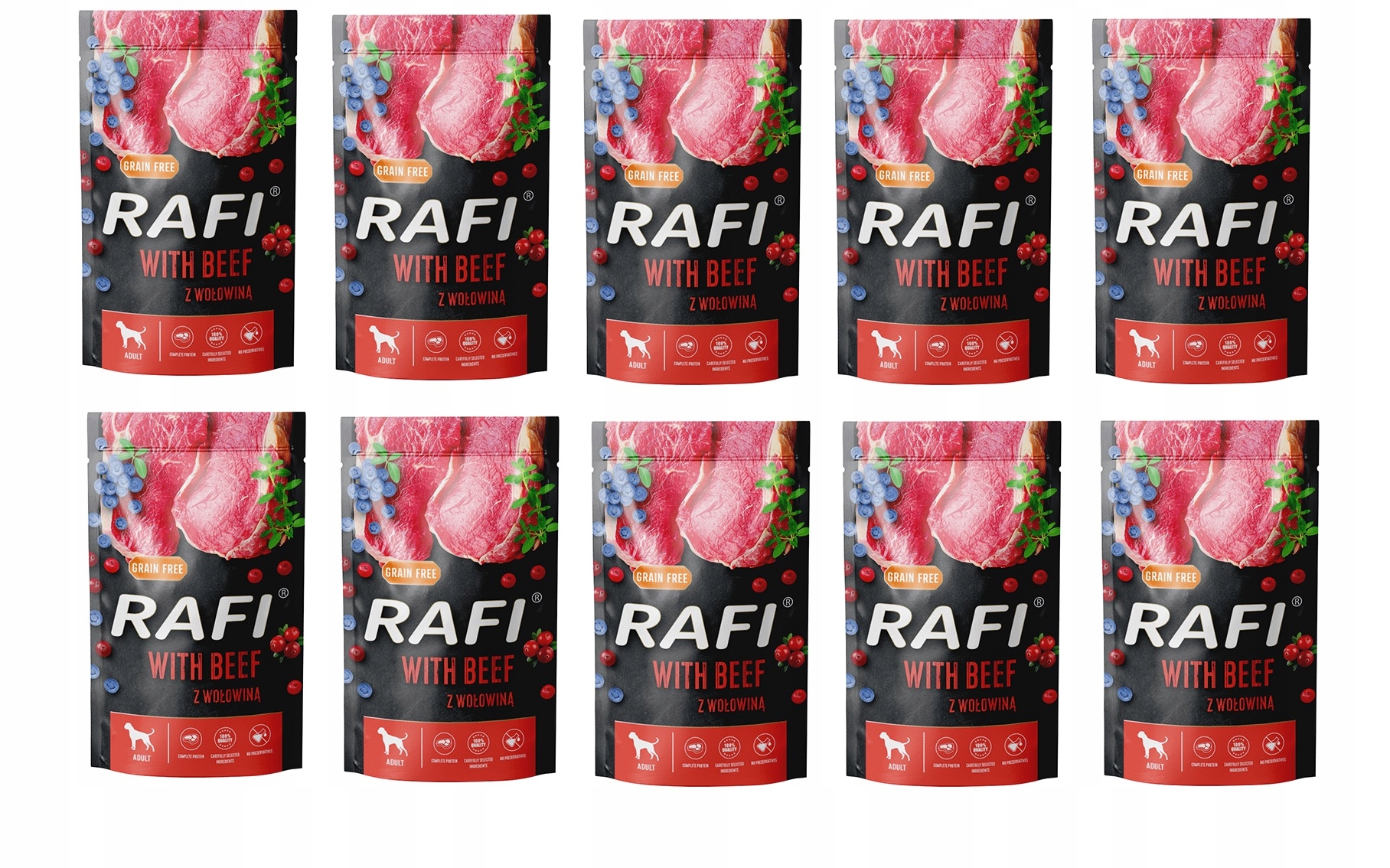 Rafi Hovězí Krmivo Pro Psy 10 X 500G