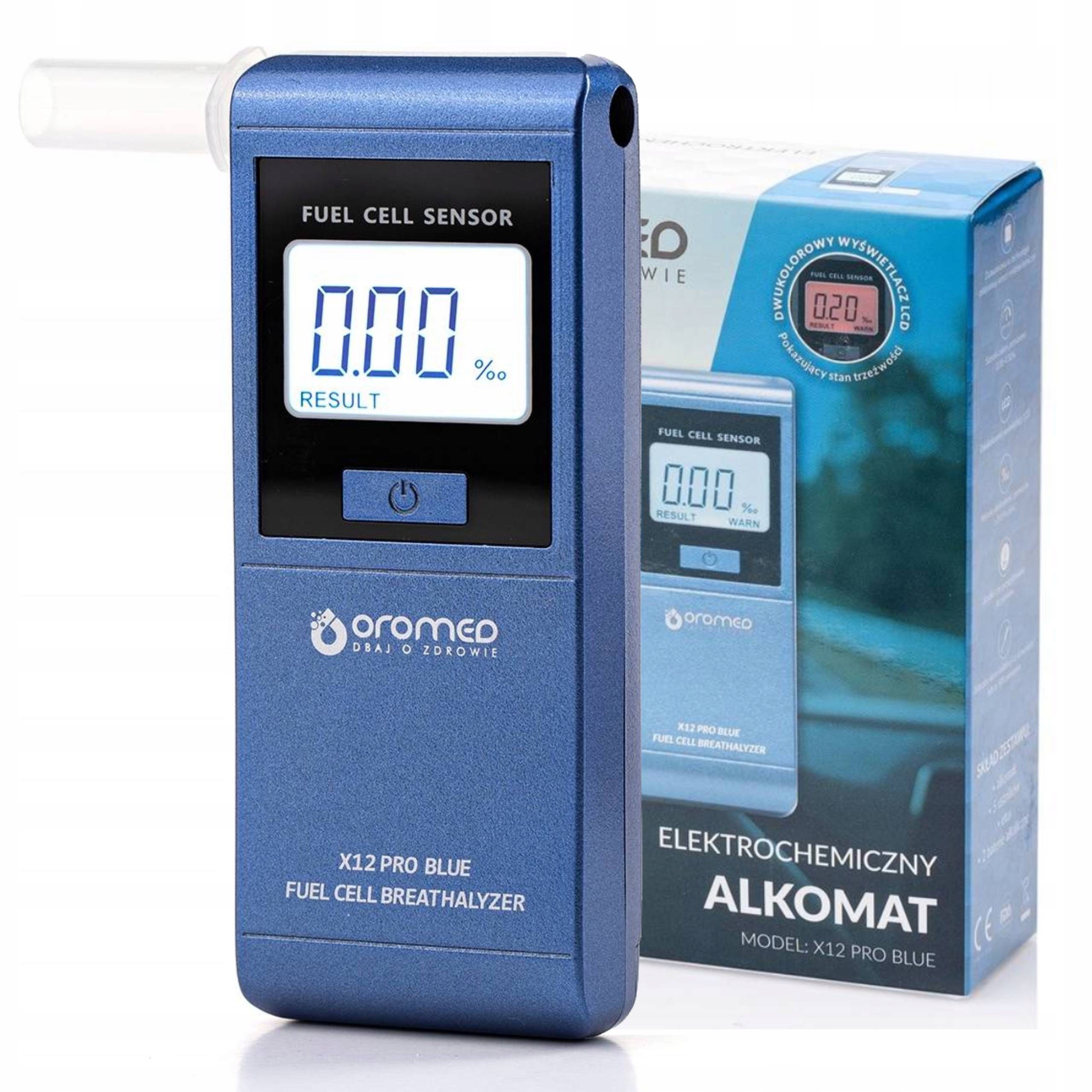 Oromed X12 Alkohol Tester Elektrochemický presný náustky kalibrácia 12 m