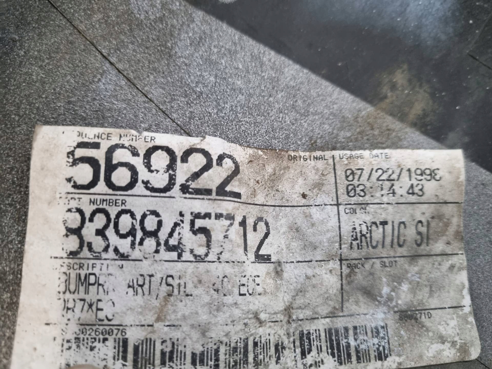 bumper rear BMW Z3 E36 E36/7 1998 839845712