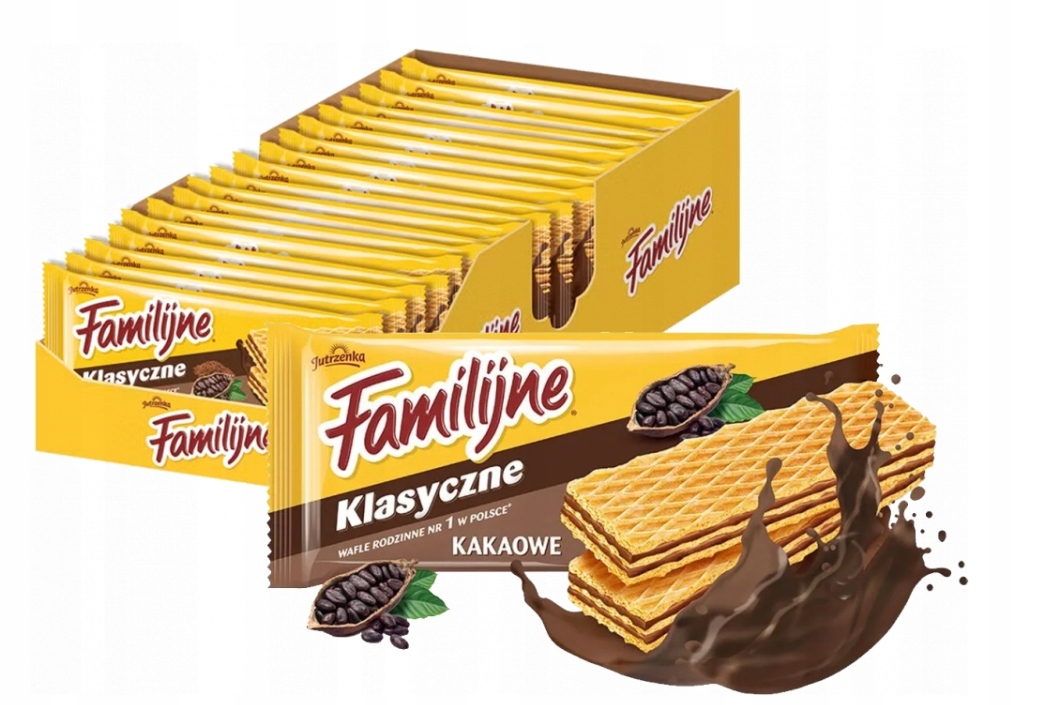 Jutrzenka Familijne Klasyczne Wafle Kakaowe 180g