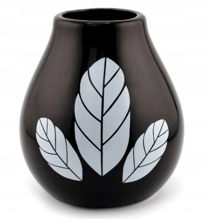 Levně Organic Mate Green Matero Ceramiczne Luka Hoja Black 350 ml