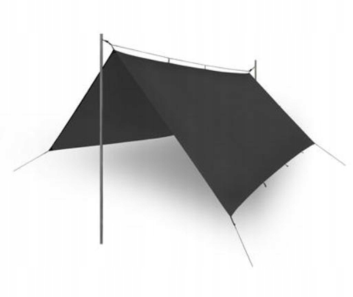 Plachta Biwaková Tarp pro turistický bivak Survival Supertarp Černá 3x3 m