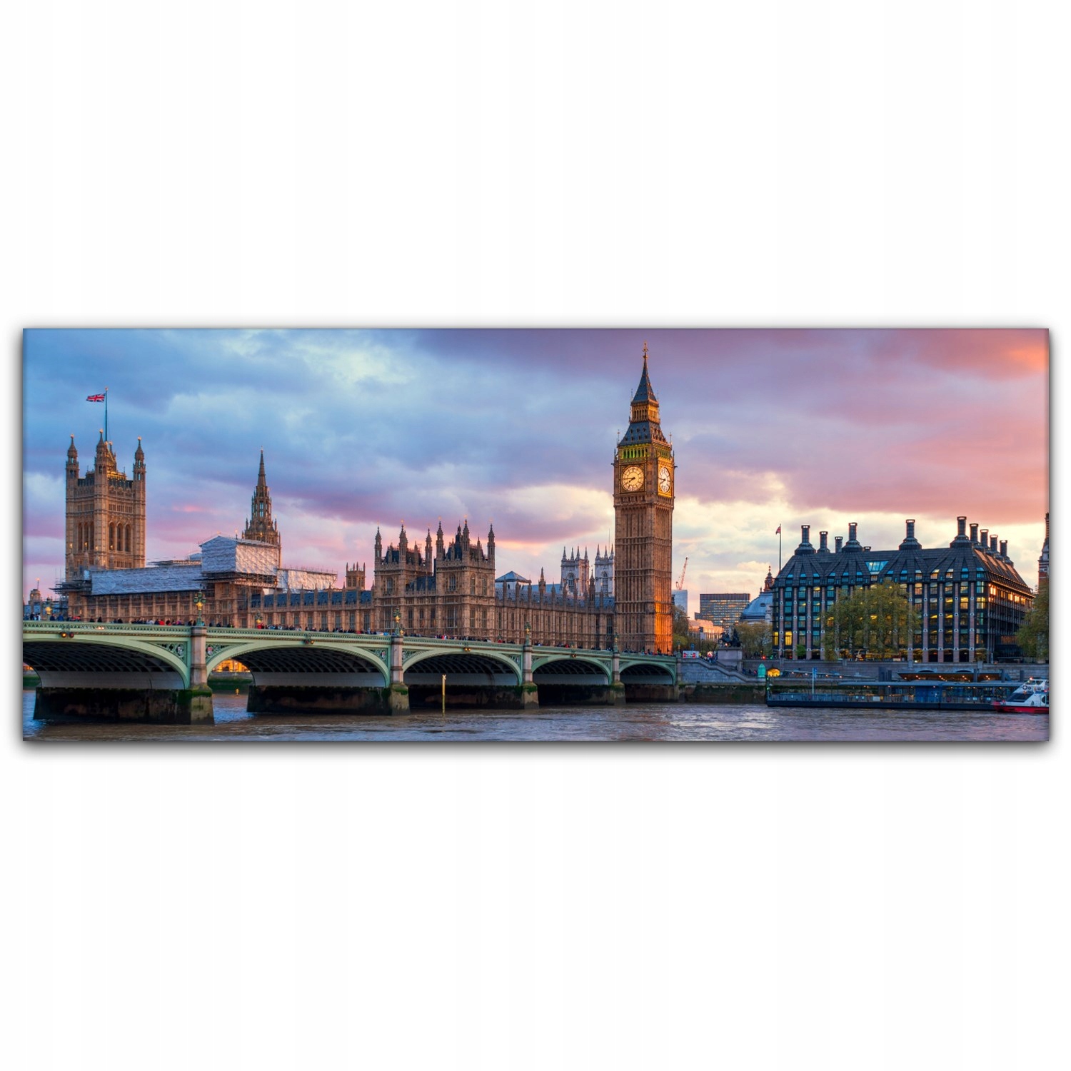 

Fotoobraz na płótnie 125x50 Londyn Big Ben Zegar