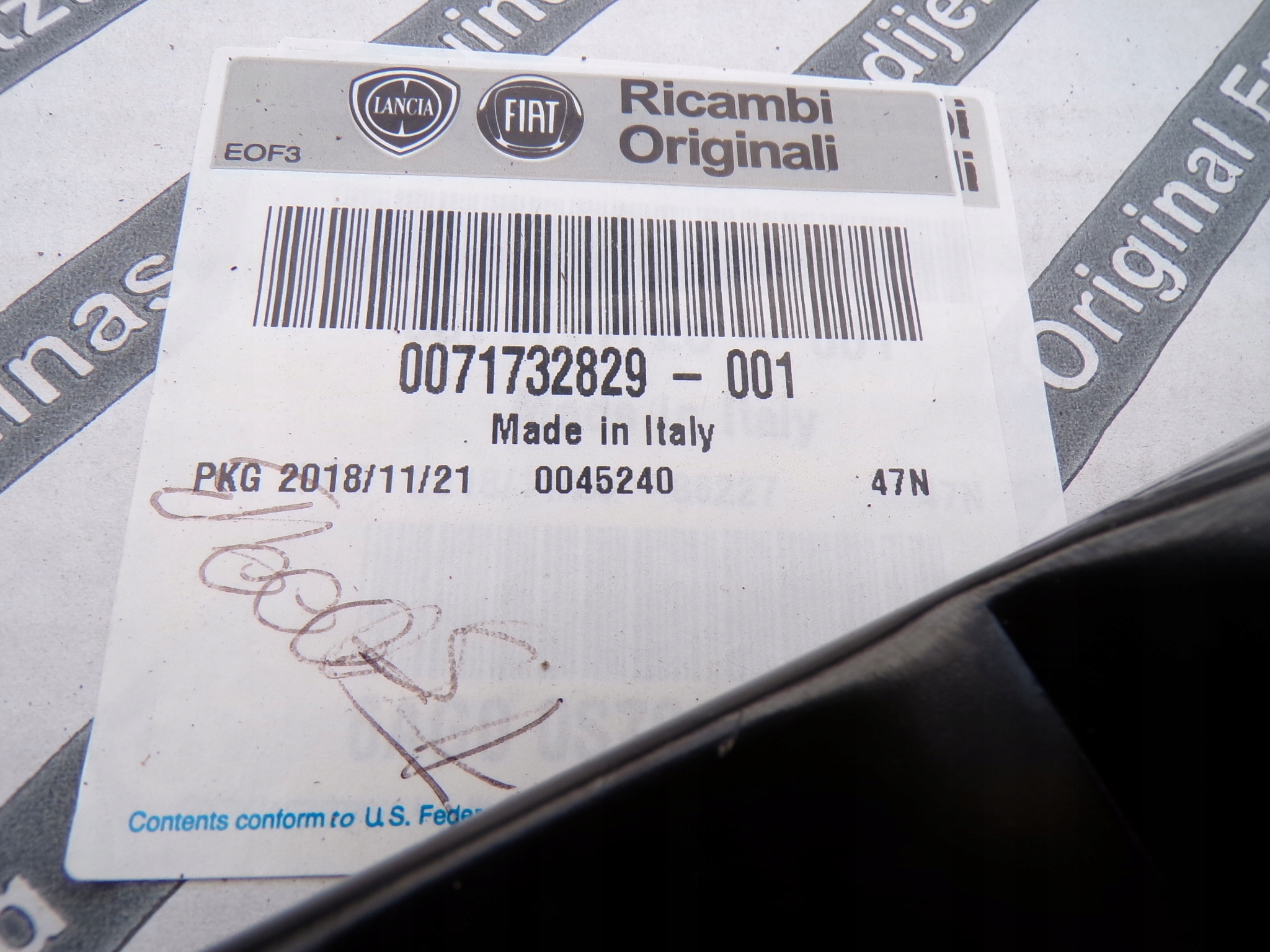 PODNOŚNIK SZYBY LEWY PRZÓD LANCIA YPSILON 71732829 NOWY ORYGINAŁ Stan opakowania oryginalne