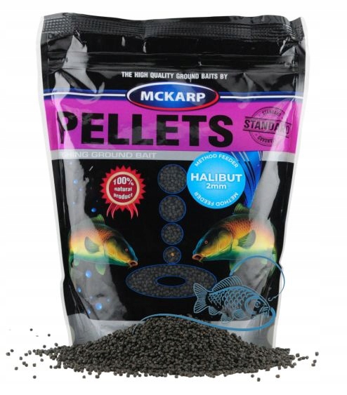 Halibut Czarny Pellet 2mm 500g Method Feeder Mckarp