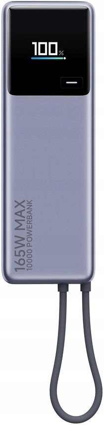Power Bank Xiaomi 165W (integrovaný kabel) 10000 mAh Usb-c Šedá