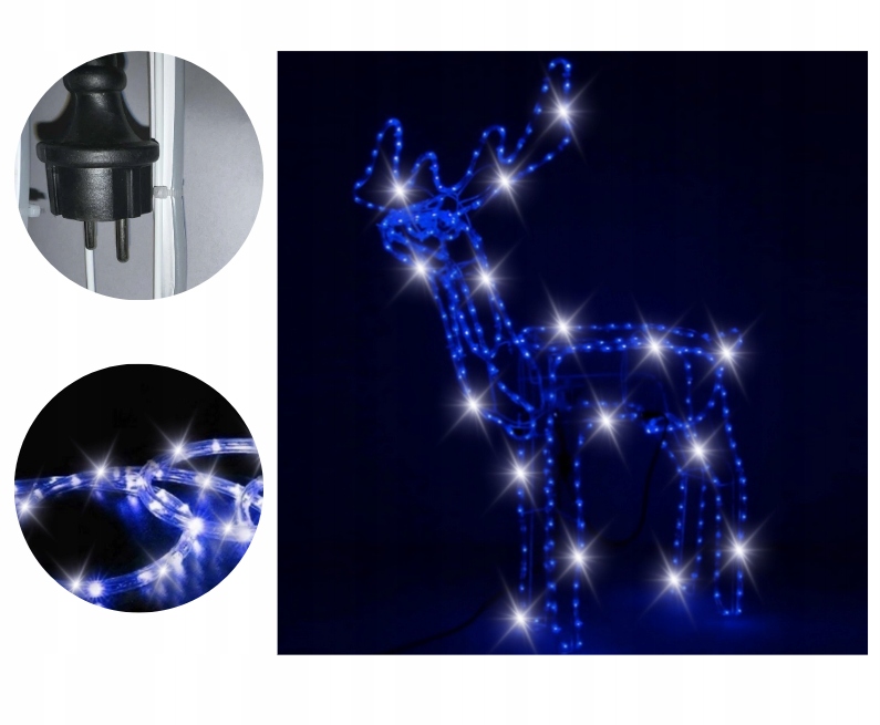 Sob Led 115 CM Modrý Flash (studená Bílá) 11 M