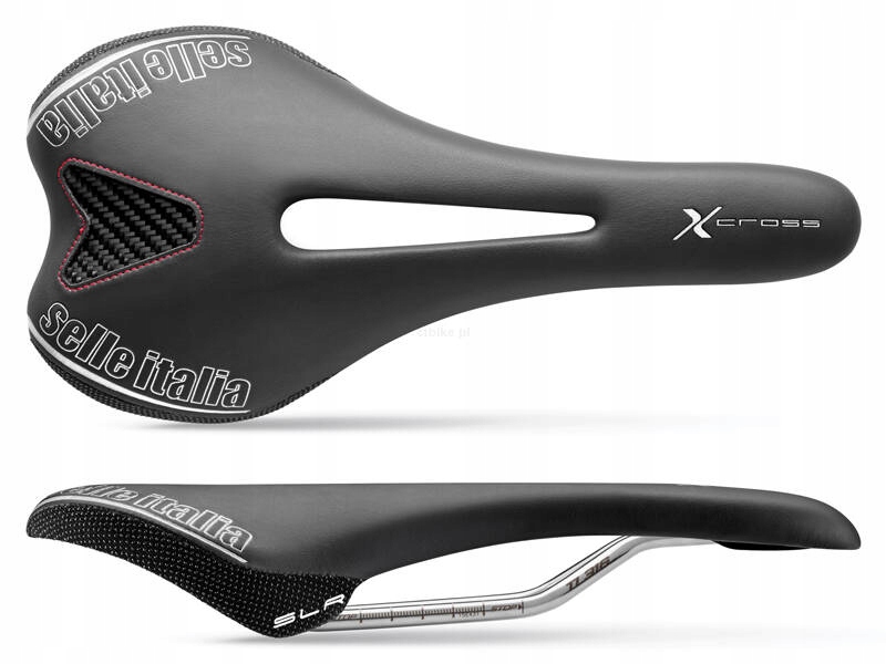 Siodło Selle Italia Slr X-Cross Flow (Id Match S2) Ti 316 7 mm, czarne