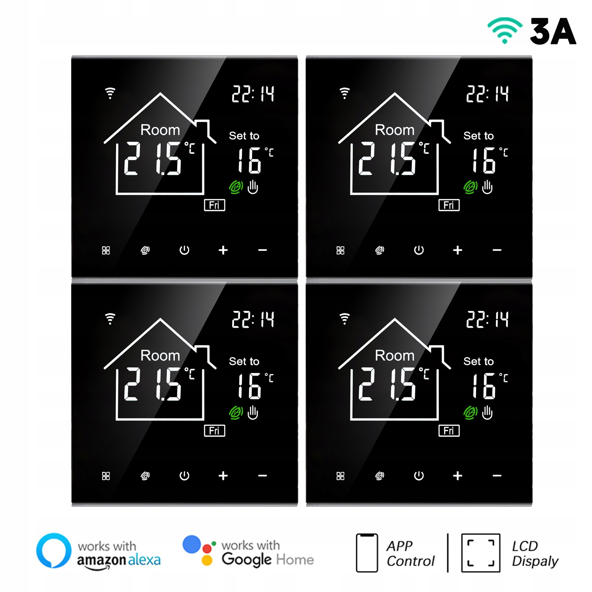 Termostat Wifi Tuya pro vodní/plynový kotel 4ks