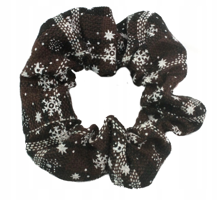 GUMKA DO WŁOSÓW OWIJKA SCRUNCHIE CHRISTMAS C BRĄZ