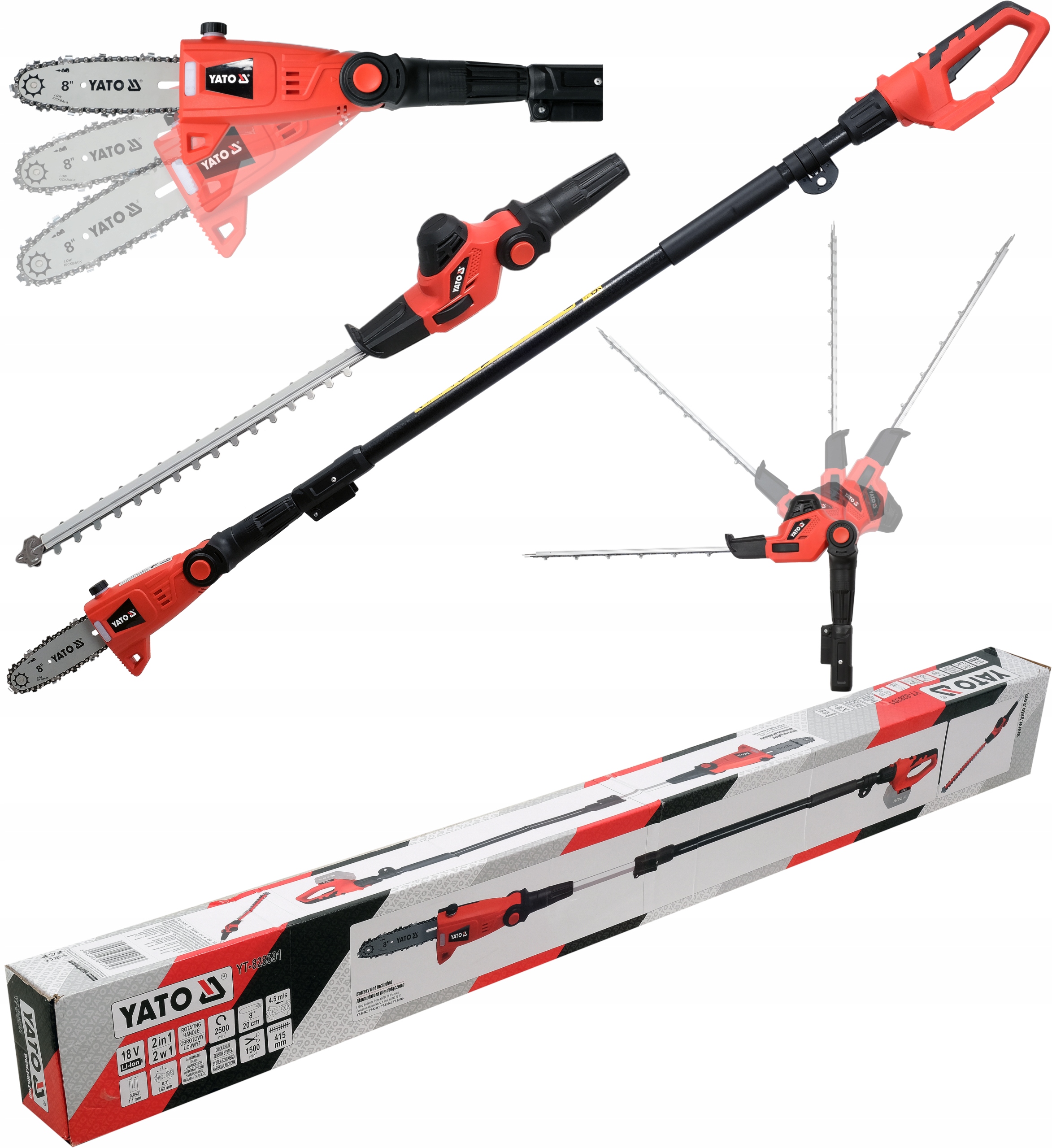 Yato Narzędzie Wielofunkcyjne 18V Okrzesywarka Nożyce Do Żywopłotu Korpus