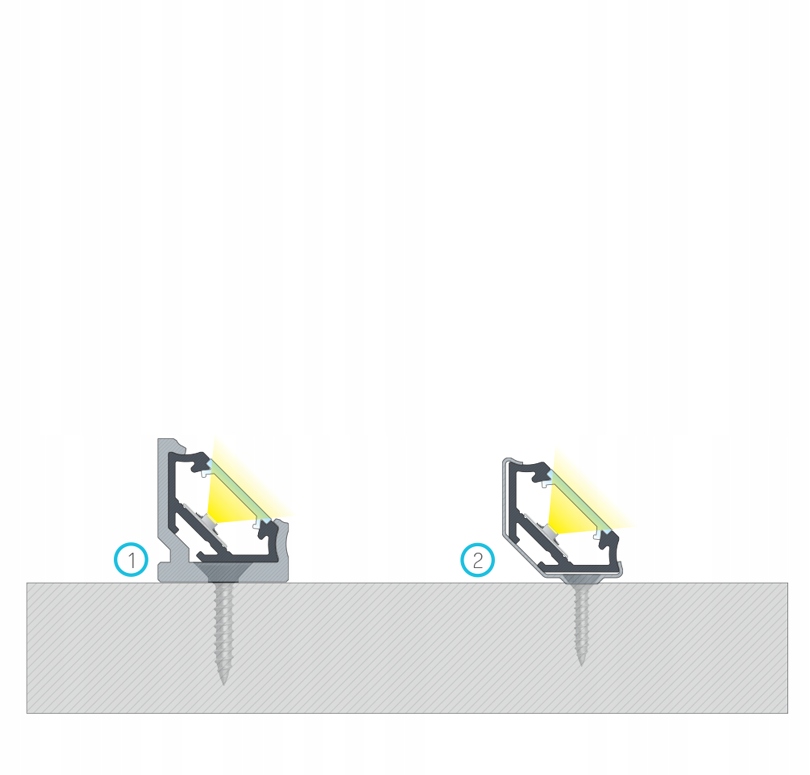 UCHWYT MONTAŻOWY DO PROFILU LED TYPU C LUMINES Typ uchwyt