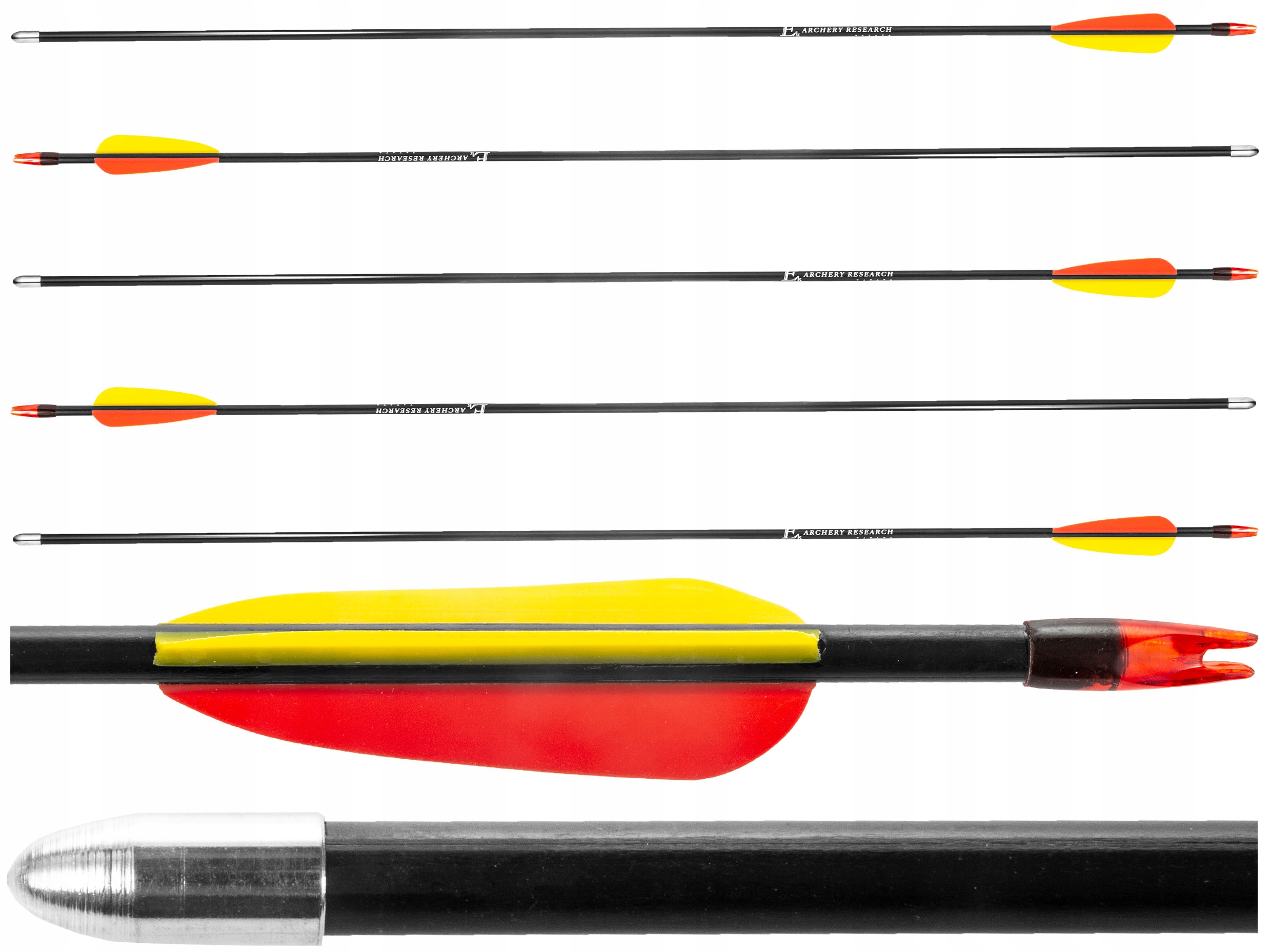 

Zestaw 5 x Strzała włókno szklane 30" gładki
