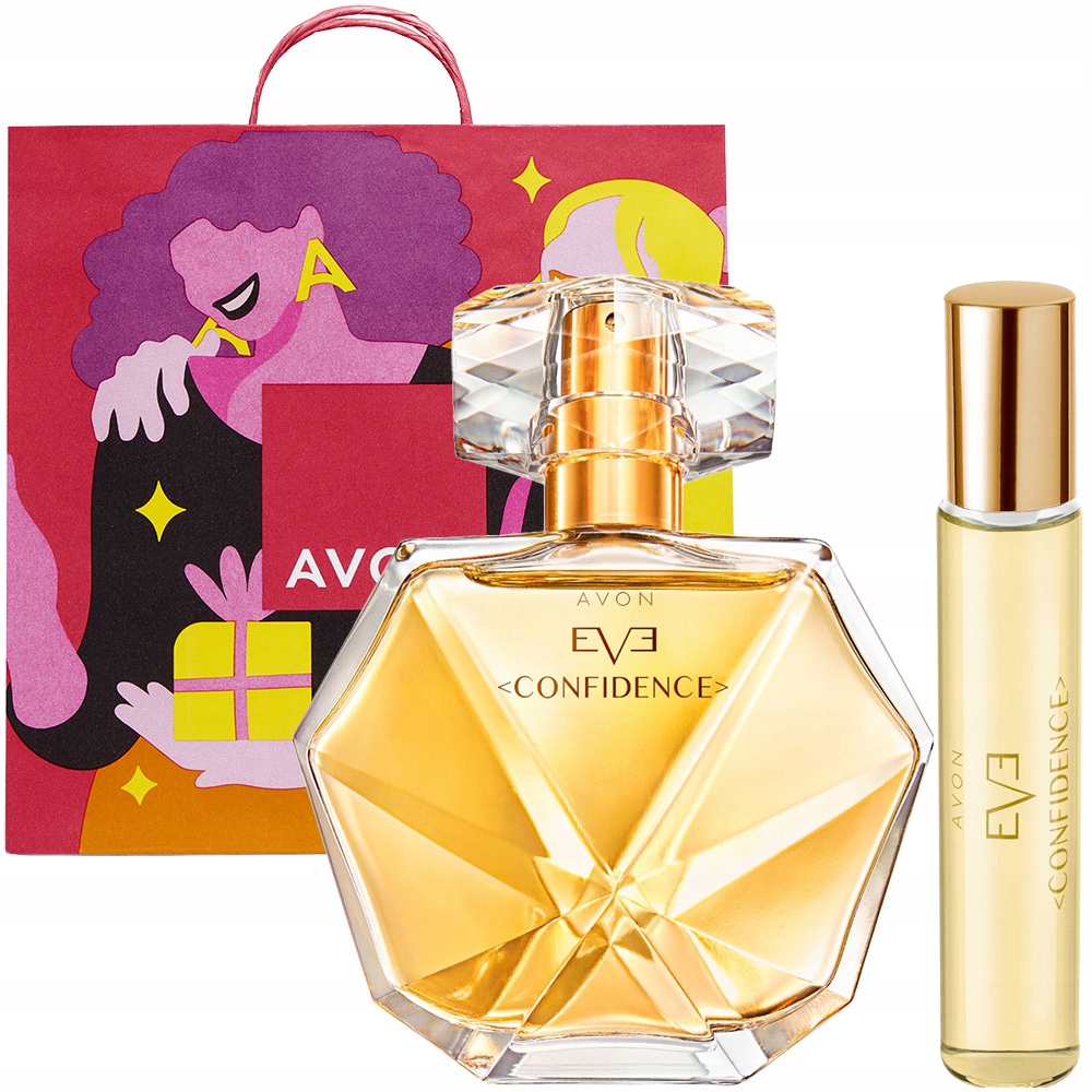AVON EVE CONFIDENCE ZESTAW PREZENT DLA KOBIETY WODA PERFUMOWANA +GRATIS