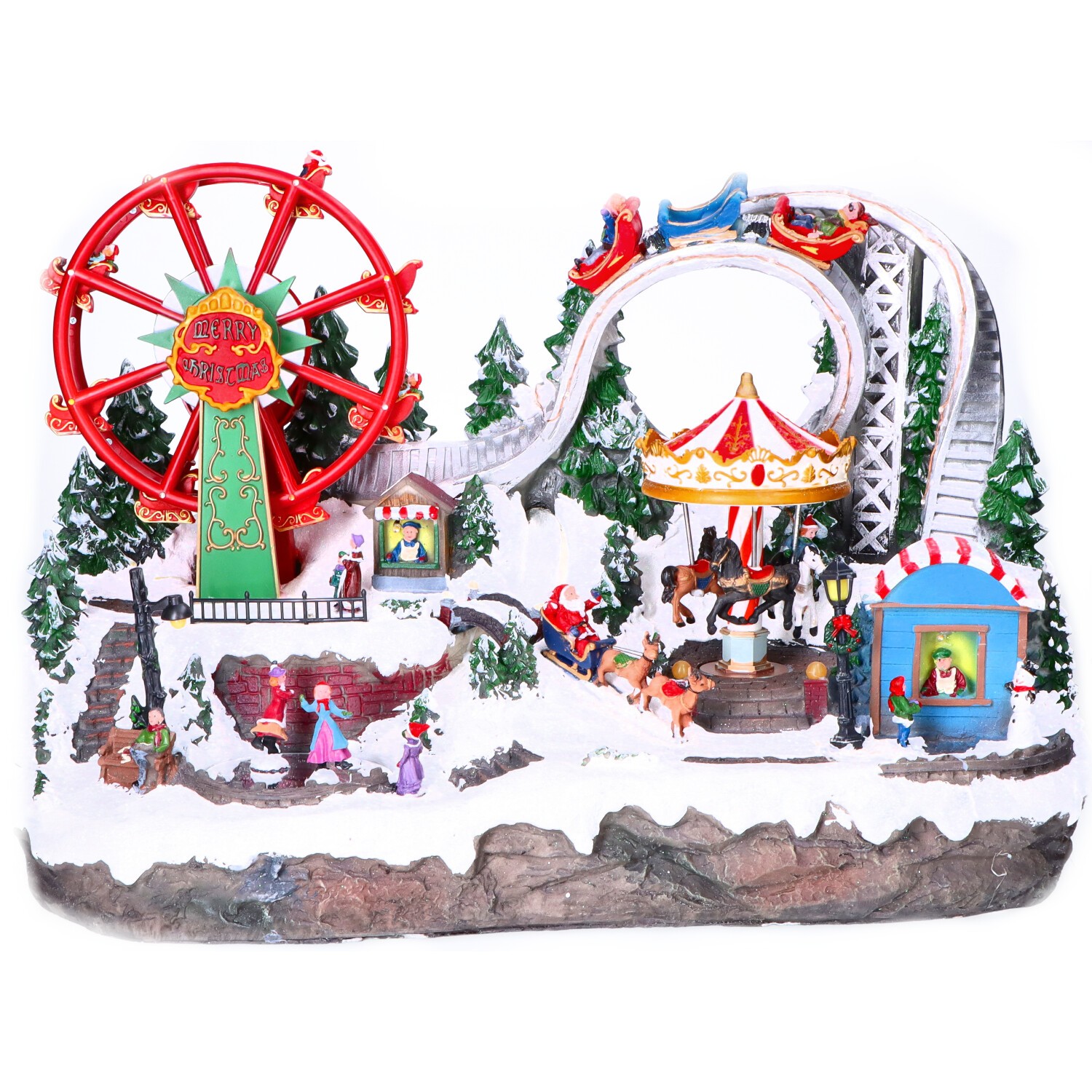 Vianočné mestečko Led horská dráha kolotoč vianočná dedina