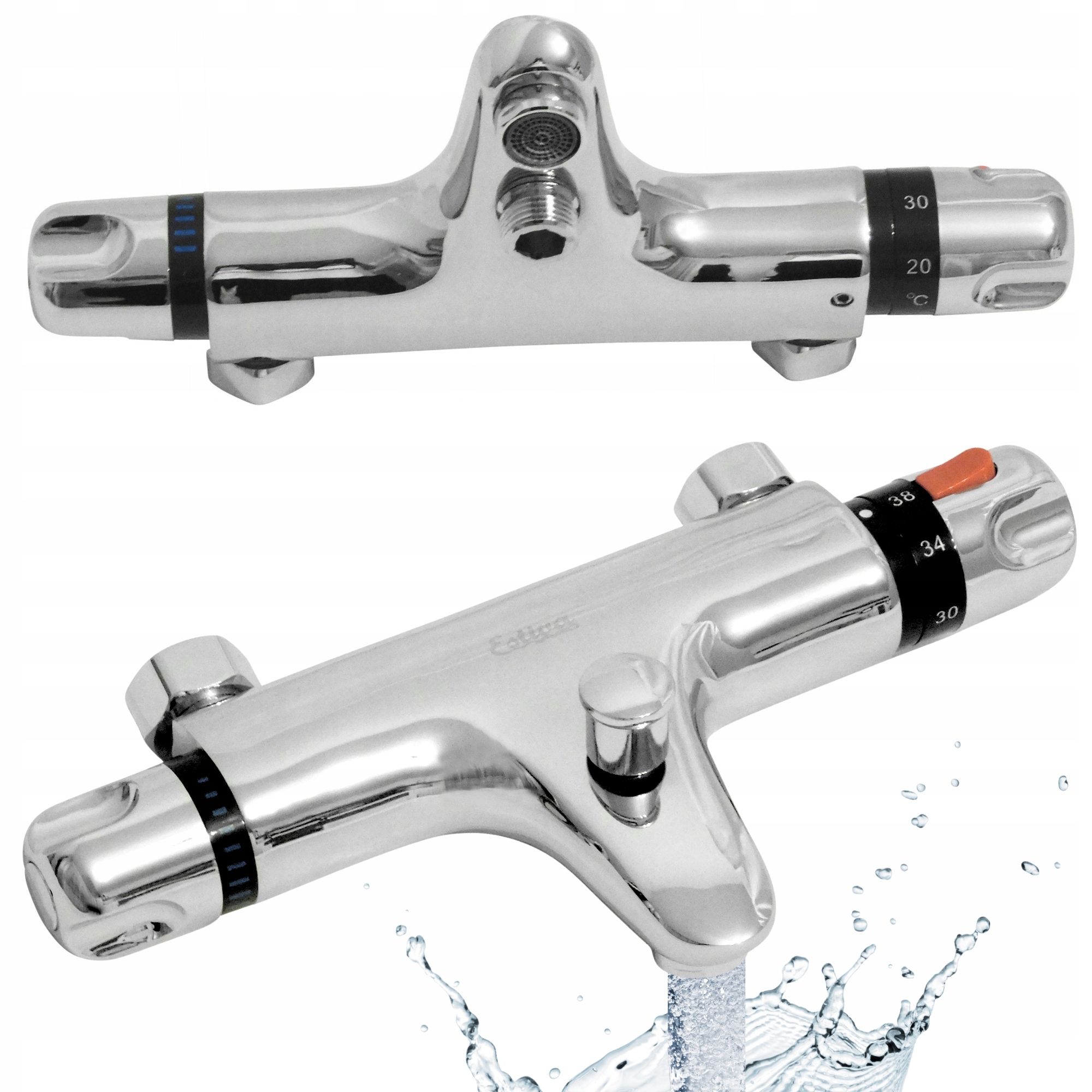 Bateria Wannowa Ścienna Termostatyczna Z Wylewką Łazienkowa Berd Estiva