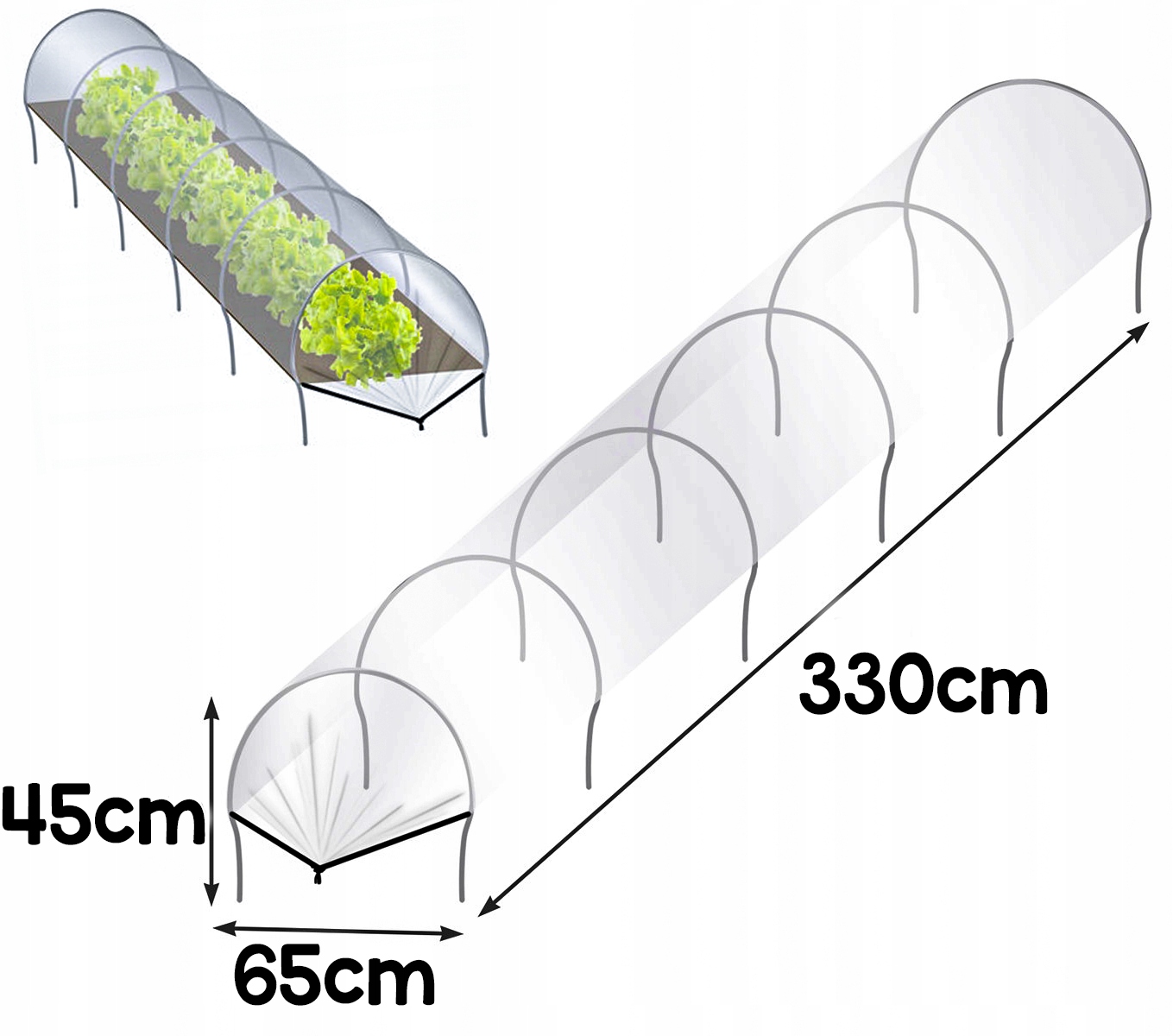 SZKLARNIA OGRODOWA TUNEL FOLIOWY NA WARZYWA UPRAW Kod producenta MINI TUNEL OGRODOWY DO OGRODU PREMIUM
