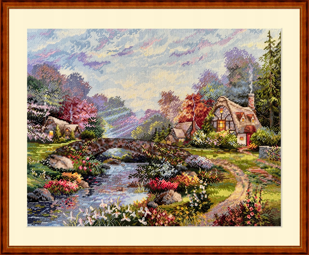 Sada pro křížkovou výšivku Merejka K-233 "Chvála jara" 30x38 cm