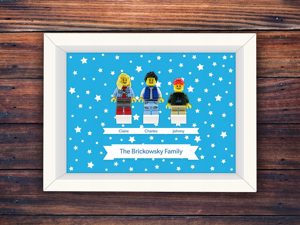 Naše rodina Rámeček personalizované figurky z Lego dílů