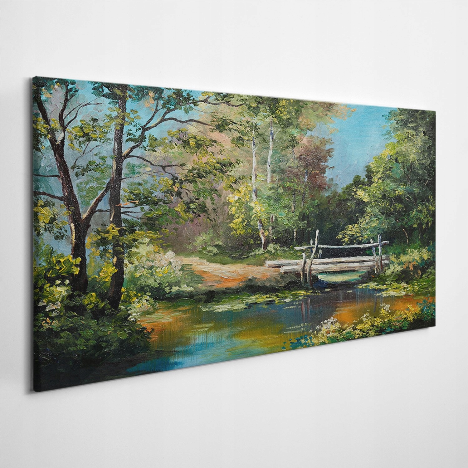 

Fotoobraz na płótnie Krajobraz Jezioro Most 120x60