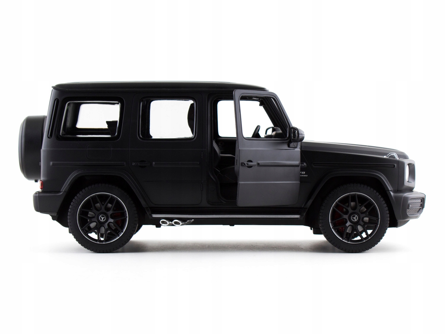 MERCEDES G63 RASTAR 1:14 ŚWIATŁA OTWIERANE DRZWI Materiał plastik