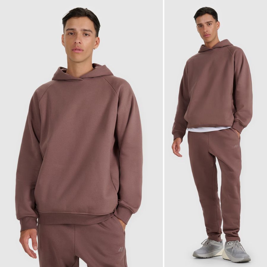 Bluza Z Kapturem Męska 4F Dresowa Sportowa Ciepła Na Co Dzień