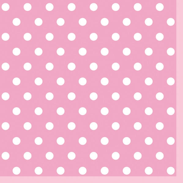 

Serwetki Różowe Urodziny Party Kropki 33 X 33 CM