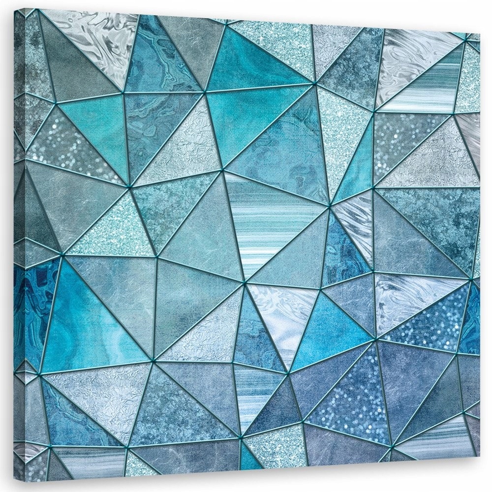 Obraz Modré geometrické vzory A. Haase 30x30