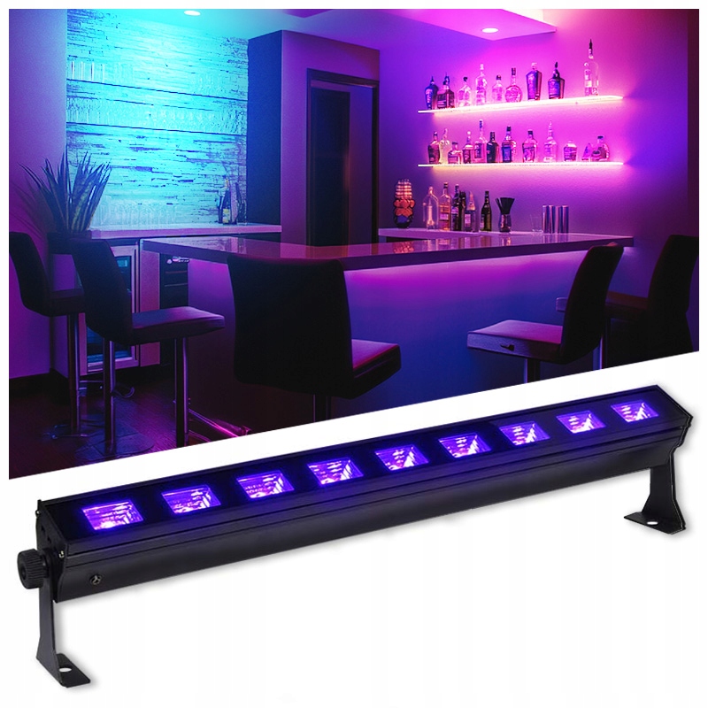Osvětlovací Lišta Lampa Led Ultrafialová Uv LIGHT4ME Uv Bar 9x3W