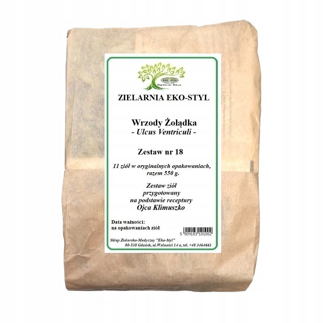 Wrzody Żołądka-18 Zioła Eko-Styl/wg O.Klimuszko