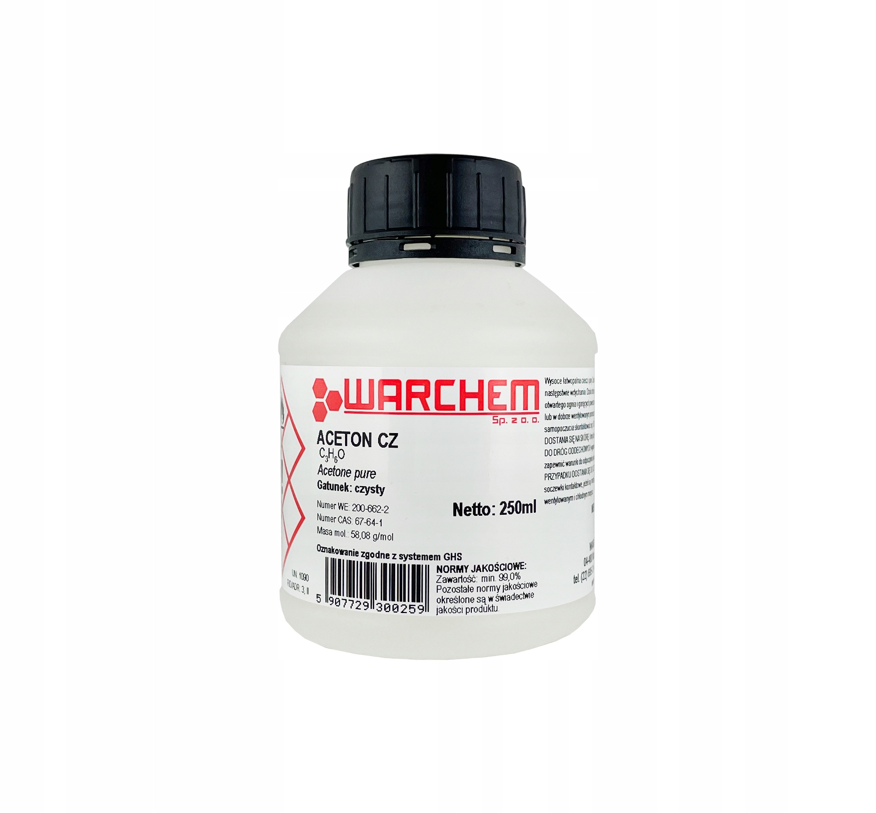 

Aceton czysty 250ml Warchem