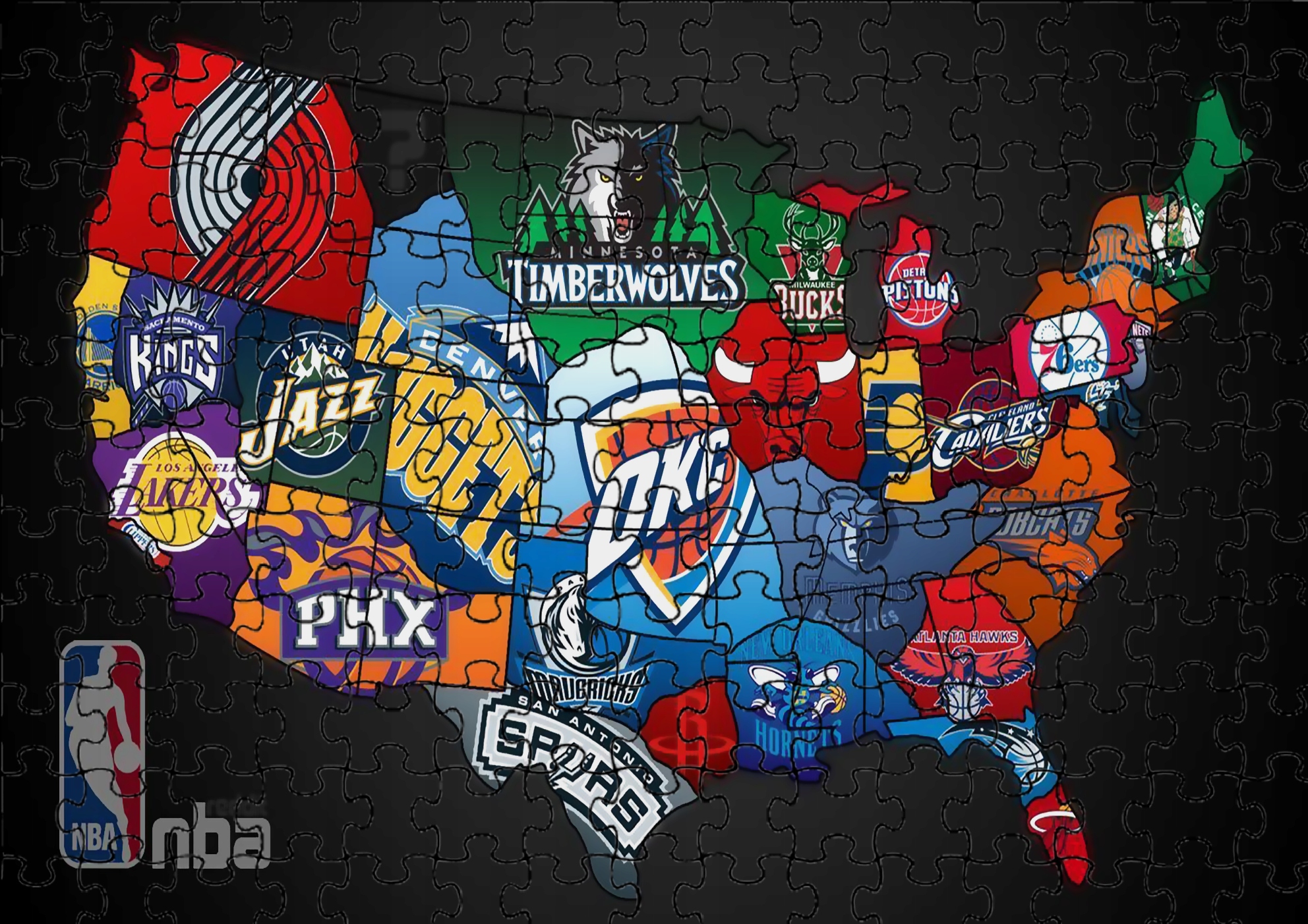 

Puzzle układanka 252el: Nba Koszykówka +pudełko