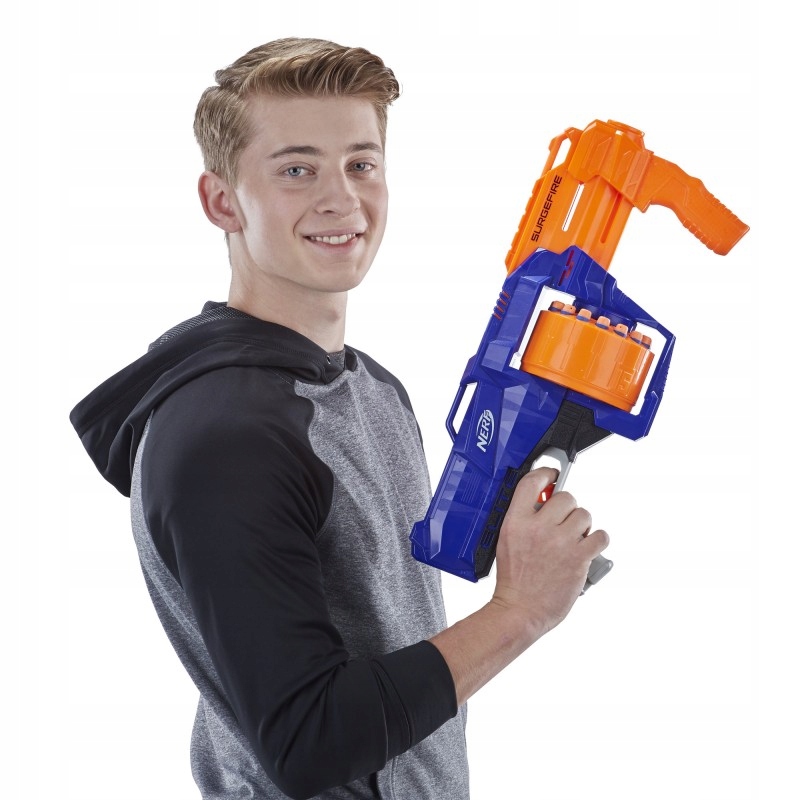 NERF SURGEFIRE OBRACANY MAGAZYNEK 30x STRZAŁKI Seria HASBRO N-STRIKE ELITE + DODATKI