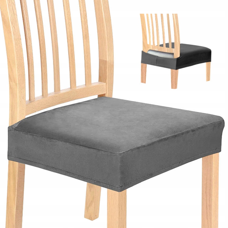 

Pokrowiec Na Siedzisko Krzesła 50X50 Szary Welur