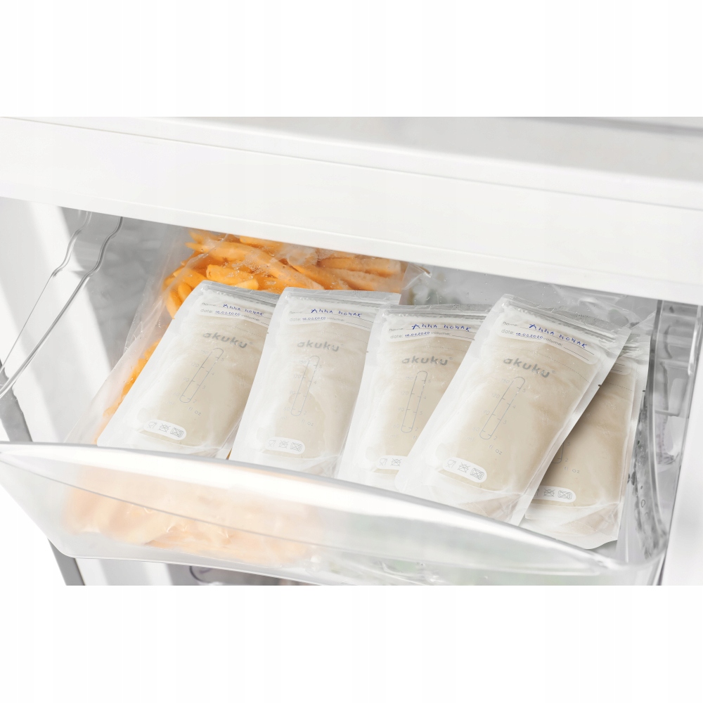 Sterylne Woreczki Strunowe Do Przechowywania Pokarmu Mrożenia 30x150 AKUKU Pojemność 150 ml