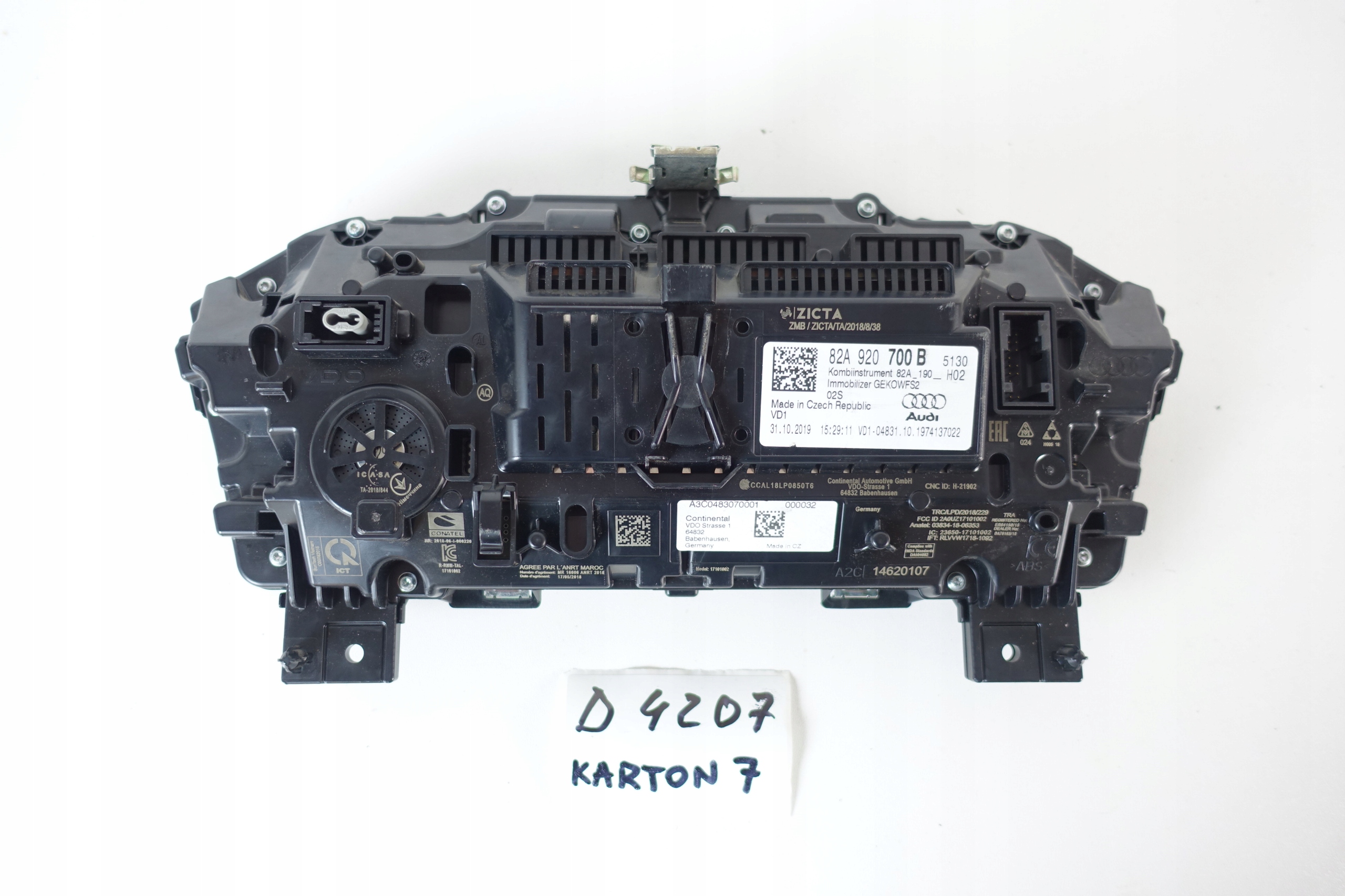 dials VIRTUAL dials LCD AUDI A1 82A 82A920700B