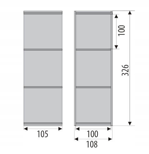 Mini gablotka stojąca witryna PLEXI PLEKSI 4mm 326 x 108 x 105 mm EAN (GTIN) 5903148523781